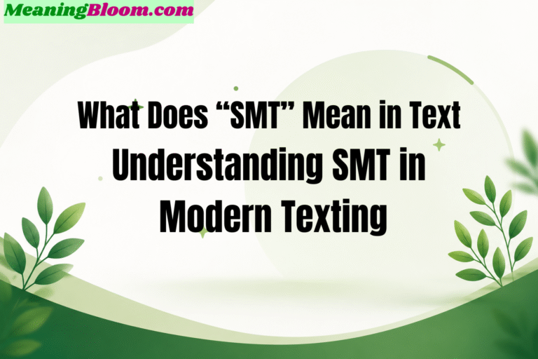 What Does “SMT” Mean in Text?