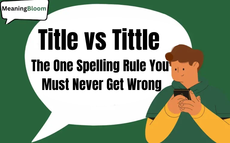 Title vs Tittle